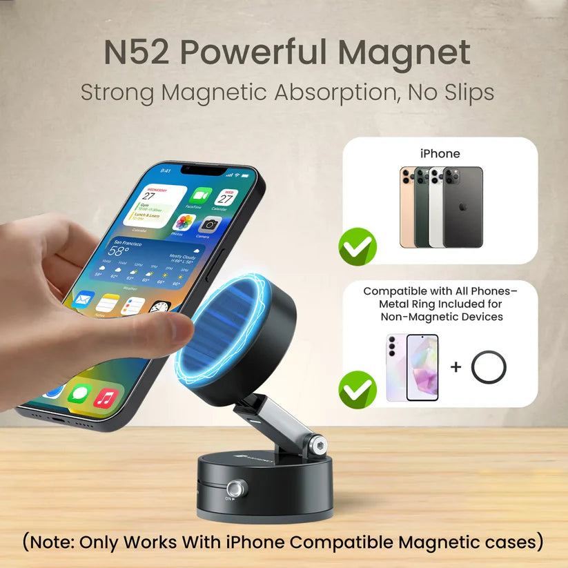 Vacuum Magnetic Suction Phone Holder (6 month Warranty)